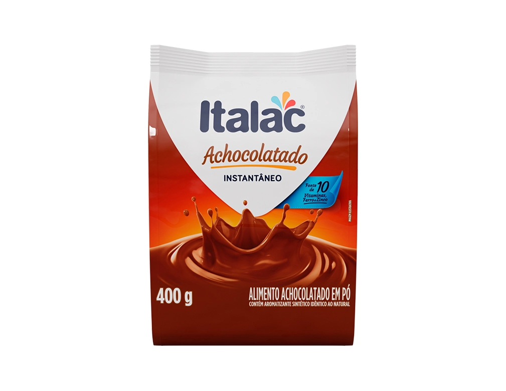 ACHOCOLATADO EM PÓ ITALAC 400 G (CX 24 PCT)